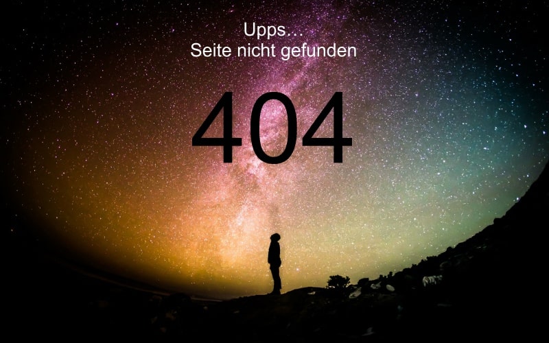 404 Fehlerseite für Webdesign Homepage